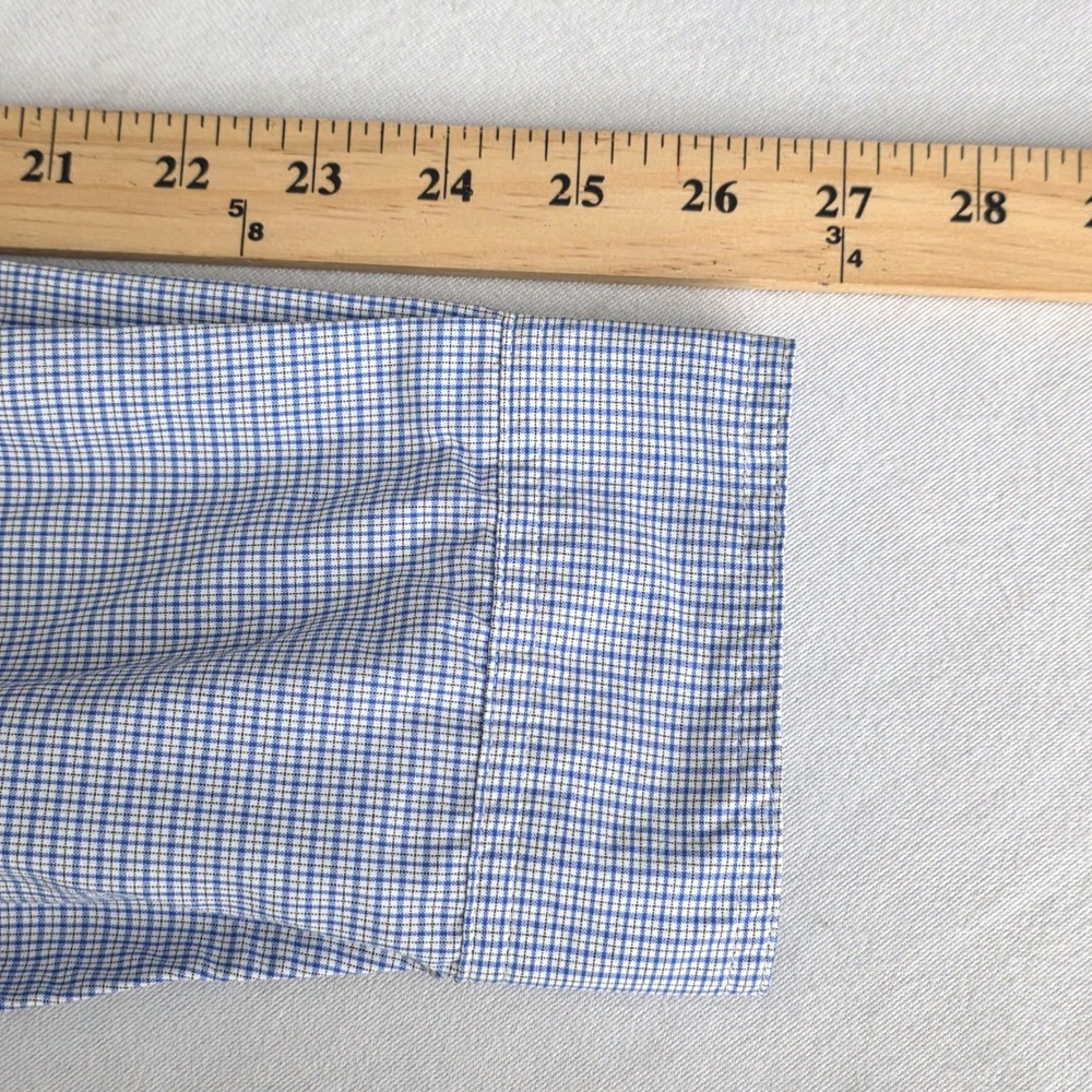 ExOfficio Insect Shield Men Blue Check Hiking Fishing Shirt Long Sleeve Size XL - Picture 6 of 7